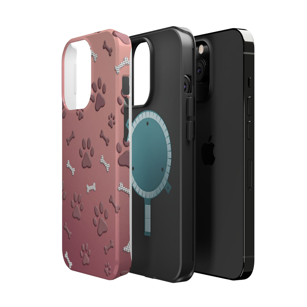Paws & Bones Phone Case — Impact-Resistant Wireless Charging Cover