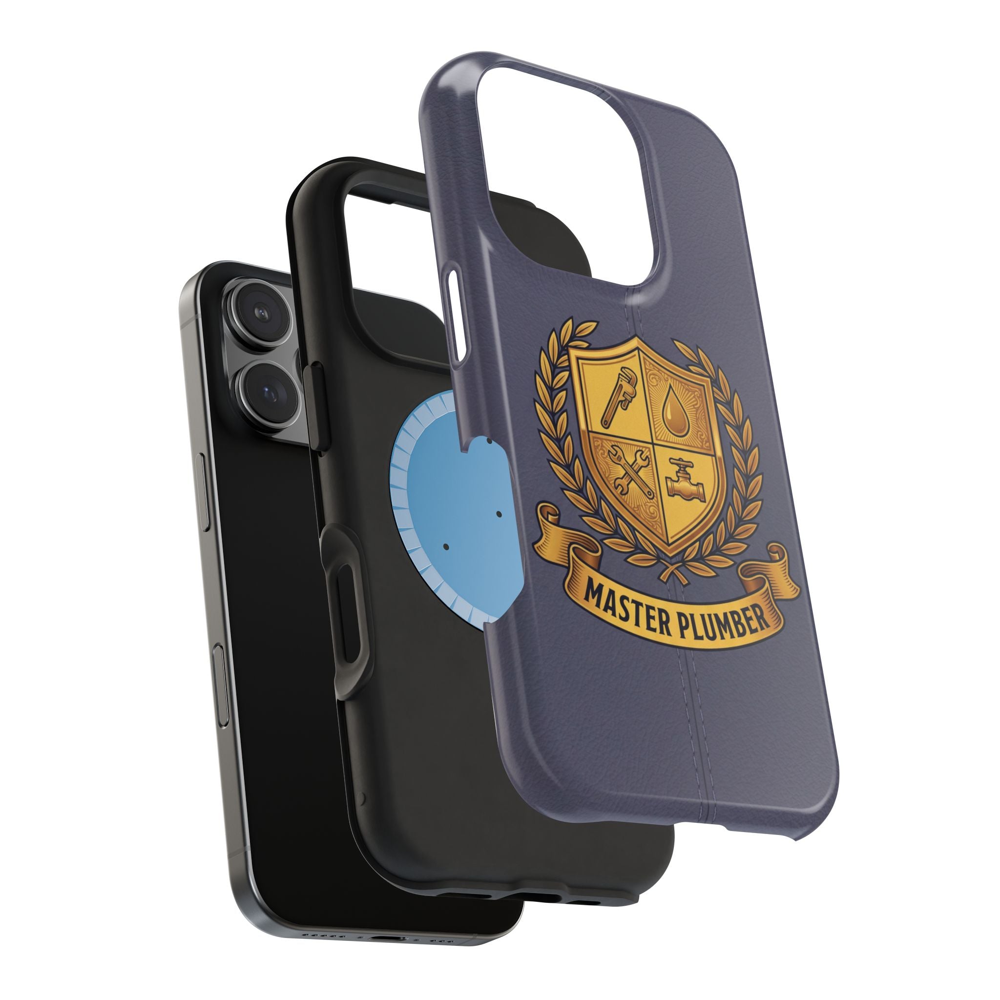 Master Plumber Crest Phone Case — Heraldic Shield Wireless Charging Cover