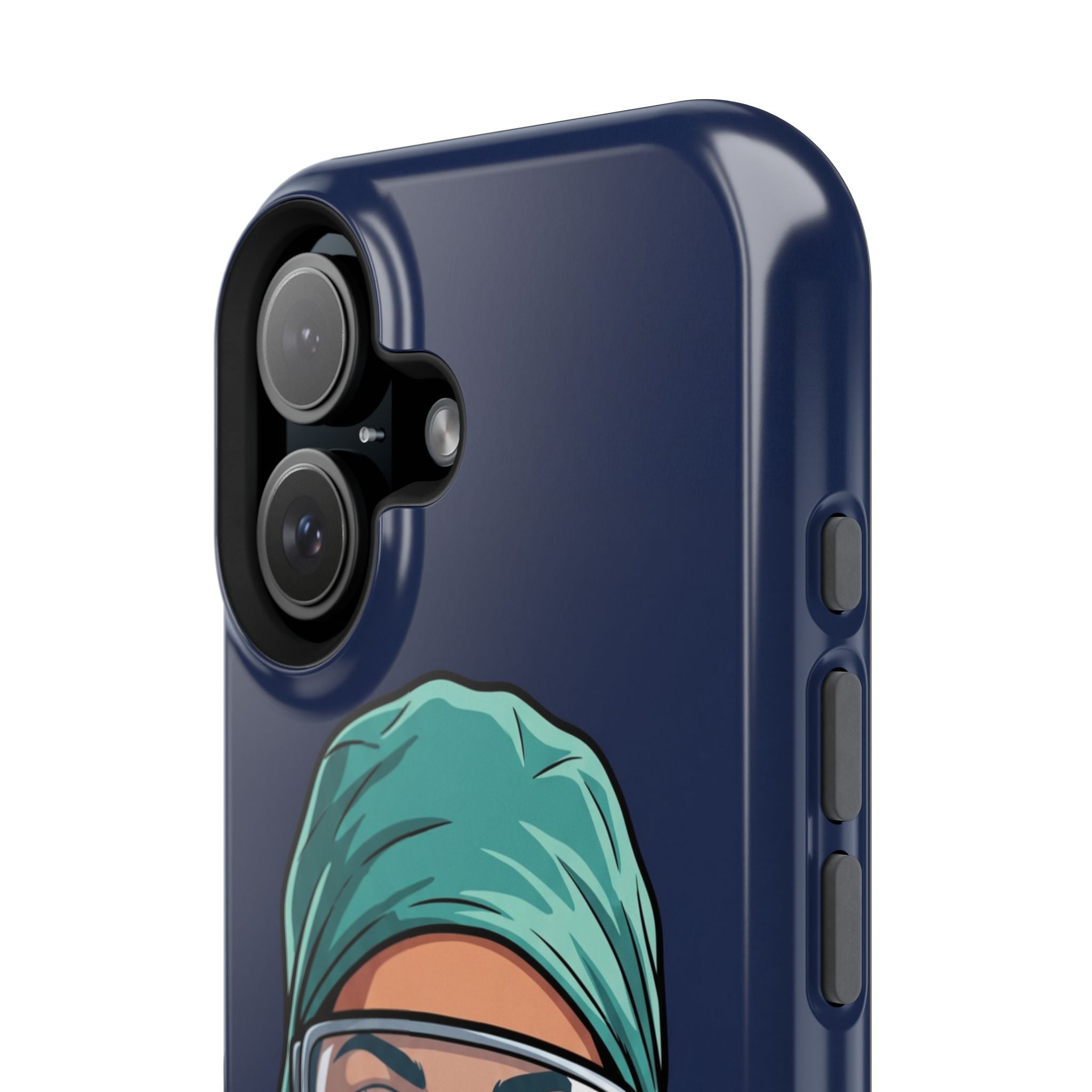 Bold Nurse Portrait Phone Case — Magnetic Wireless Charging Cover