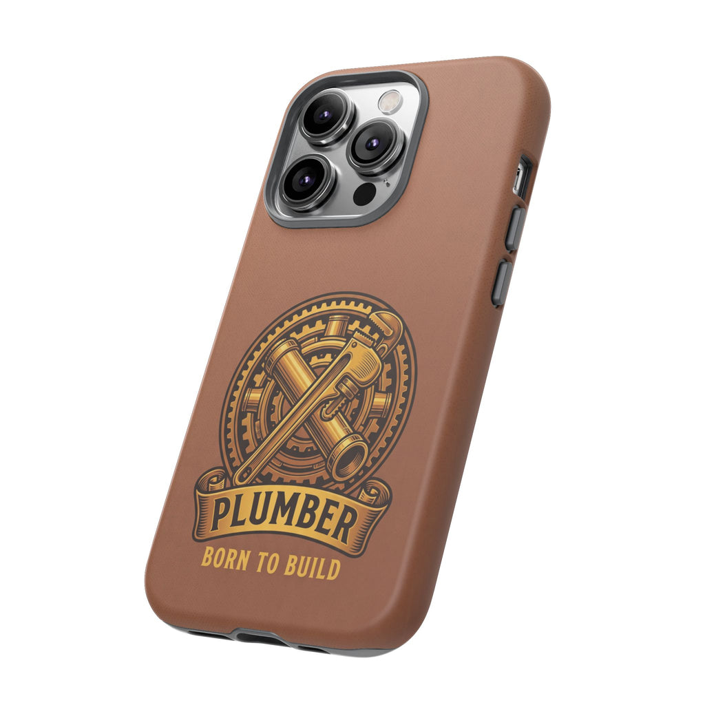 Plumber Born to Build Leather Phone Case - Samsung & iPhone Series