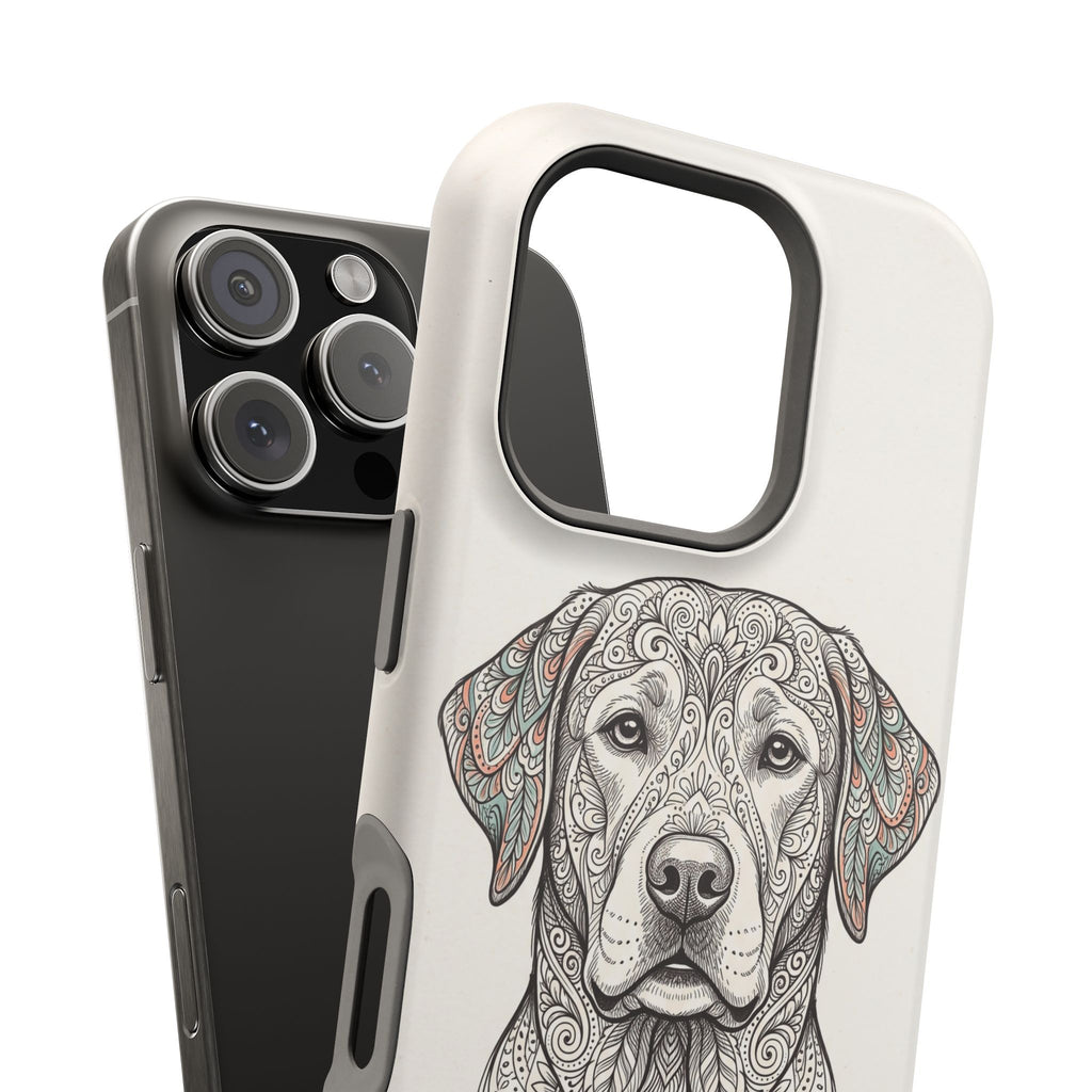 Mandala Labrador Phone Case — Tough Magnetic Case with Wireless Charging