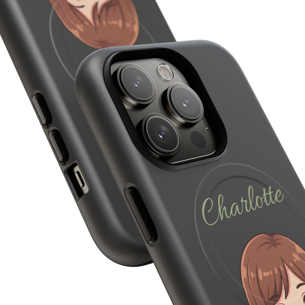 Personalized Tough Magnetic Phone Case | With Custom Name – Cute Illustrated Nurse Character Case for iPhones