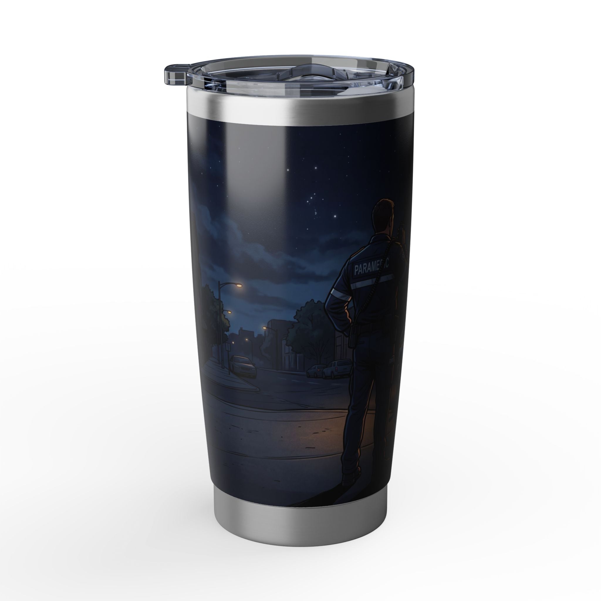 Paramedic/EMT 20oz Tumbler – Night Shift Illustrated Design