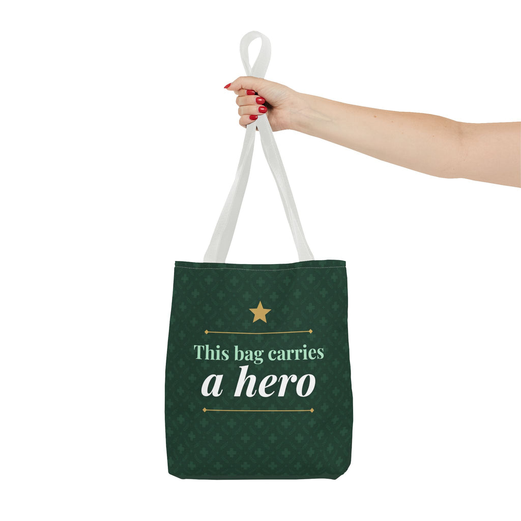 This Bag Carries a Hero Tote | Nurse Gift Tote Bag | Essential Worker Appreciation Gift | Premium Polyester Carry-All