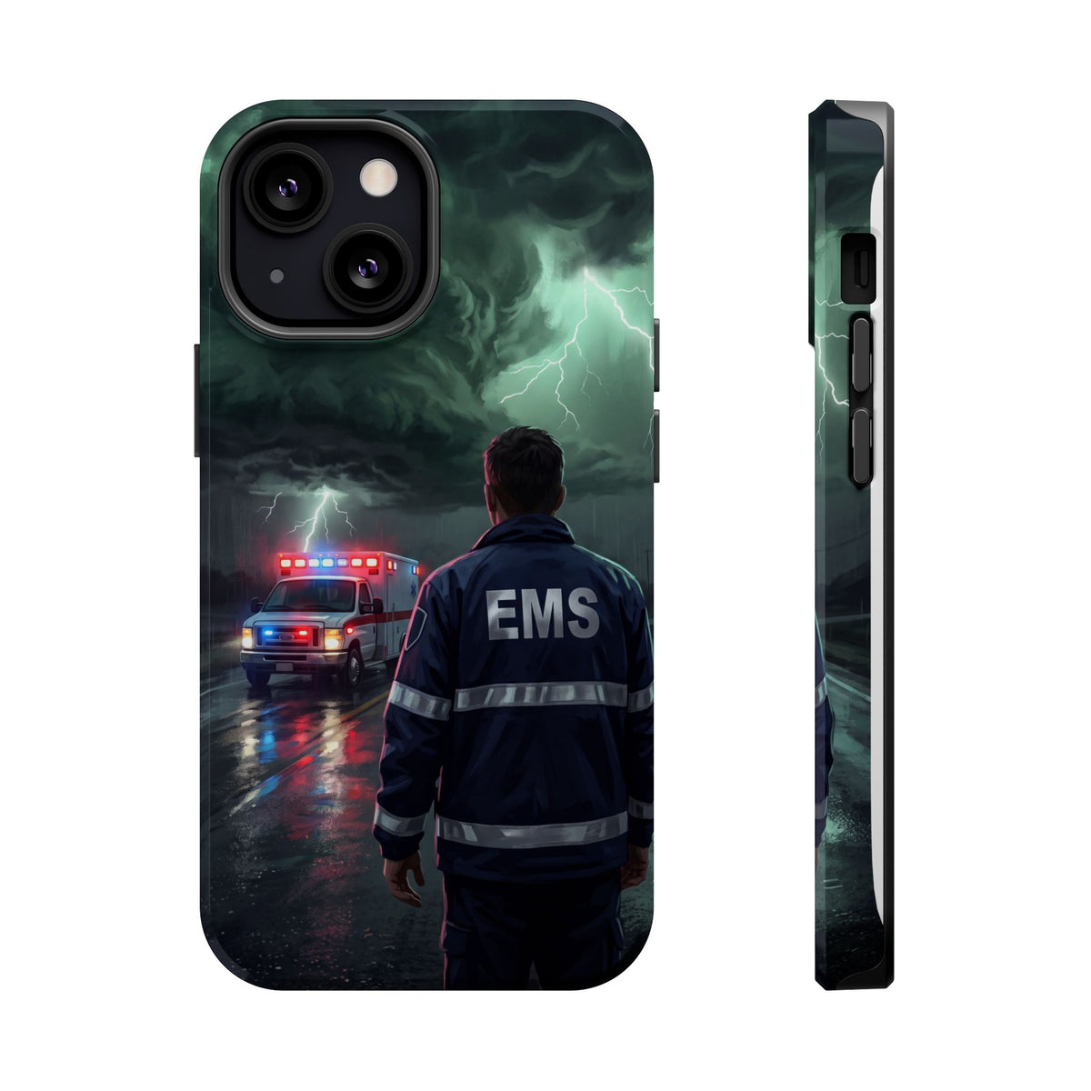 EMS Green Storm City Phone Case — Magnetic Wireless Charging Cover