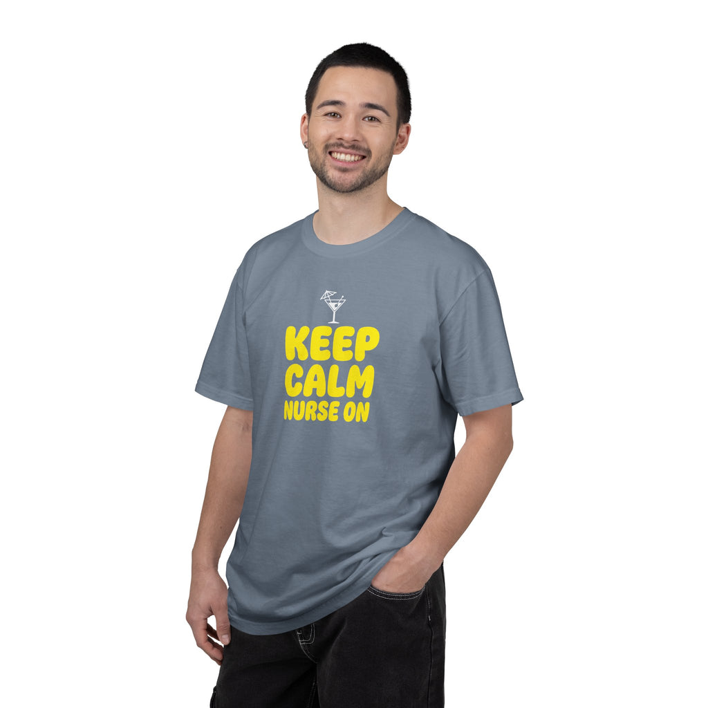 Nurse T-Shirt - "Keep Calm Nurse On" Funny Nursing Quote Unisex Tee, Nurse Appreciation Gift