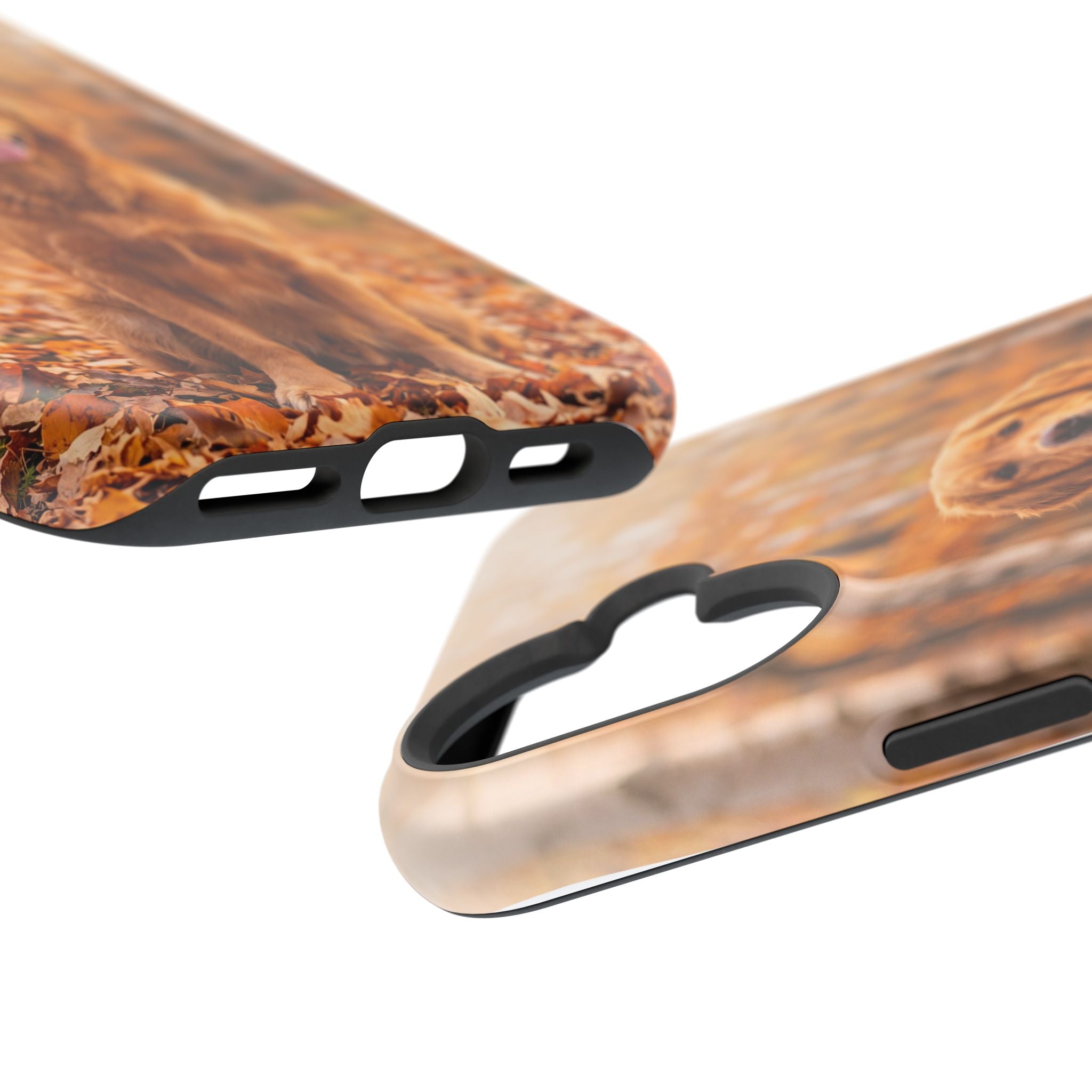 Autumn Golden Retriever Phone Case — Impact-Resistant Wireless Charging Cover