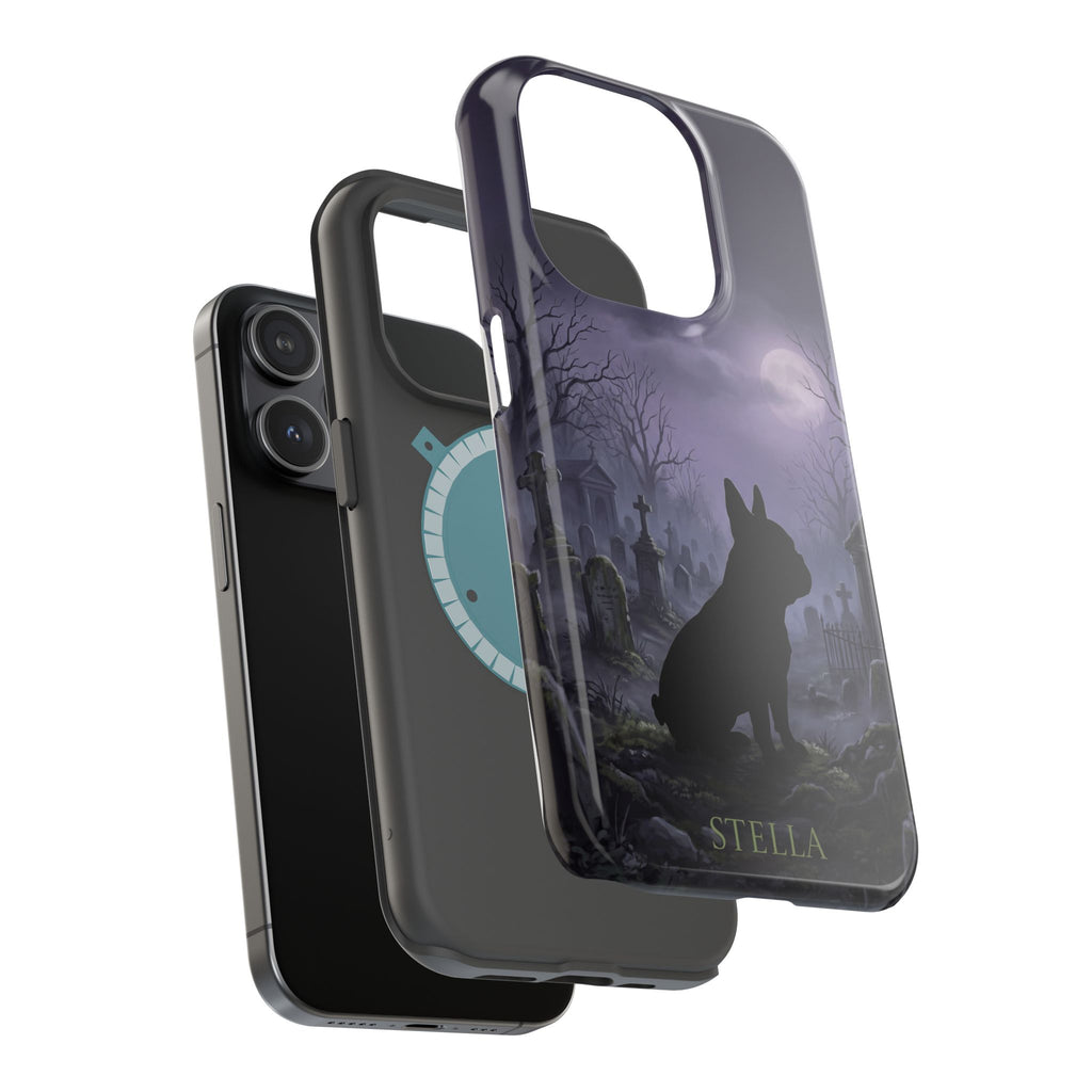 Personalized French Bulldog Moonlit Graveyard Phone Case — Wireless Charging Cover