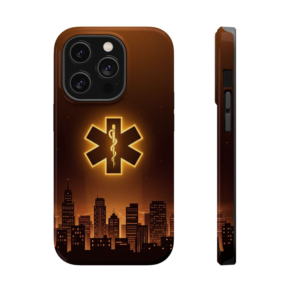 Paramedic/EMT Skyline Phone Case — Magnetic Wireless Charging Cover