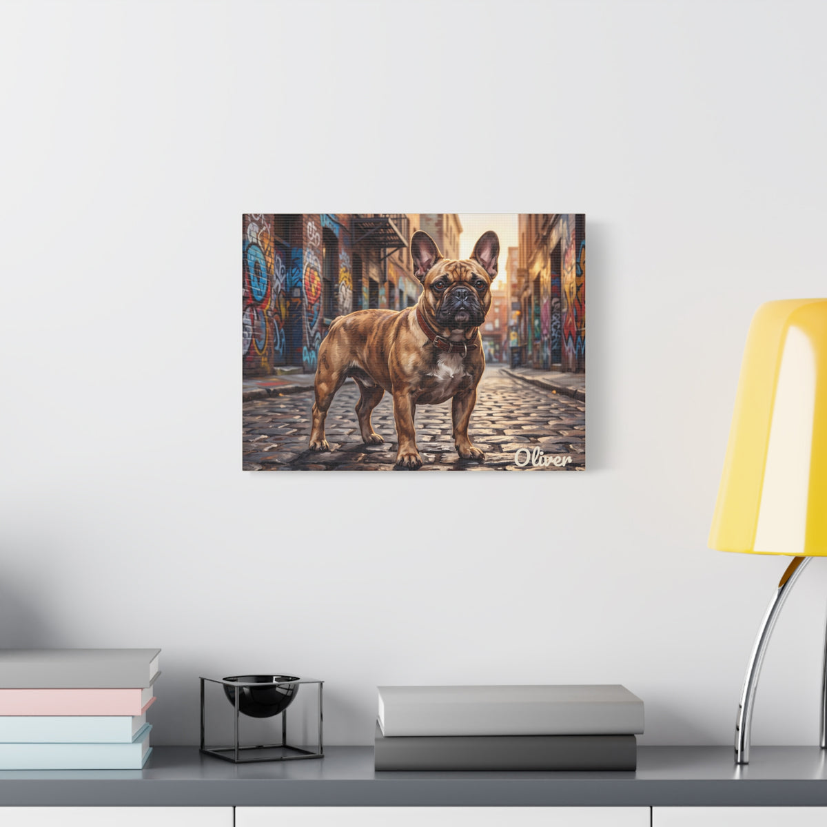 French Bulldog Personalized Canvas | Urban Graffiti Street Art Wall Art