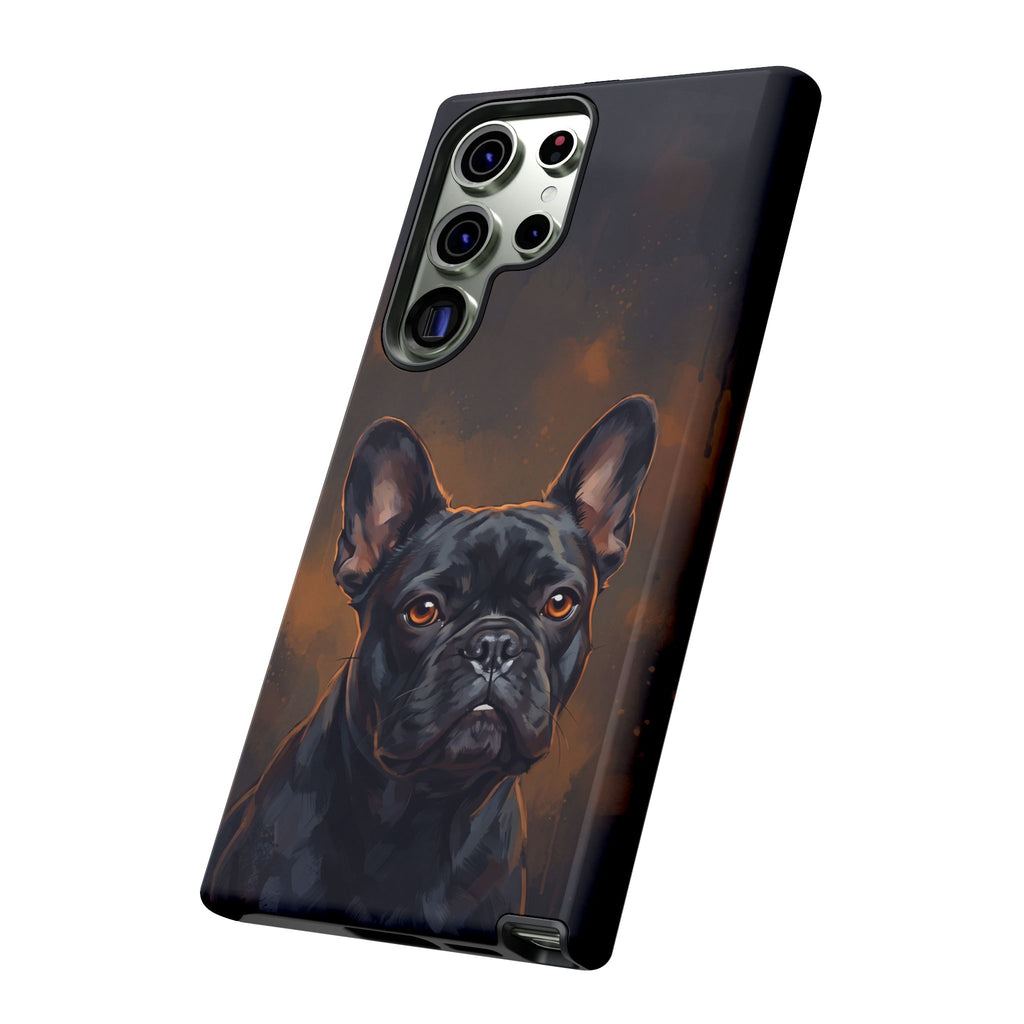 Moody French Bulldog Portrait Phone Case | Dramatic Studio Photography Style | iPhone & Samsung