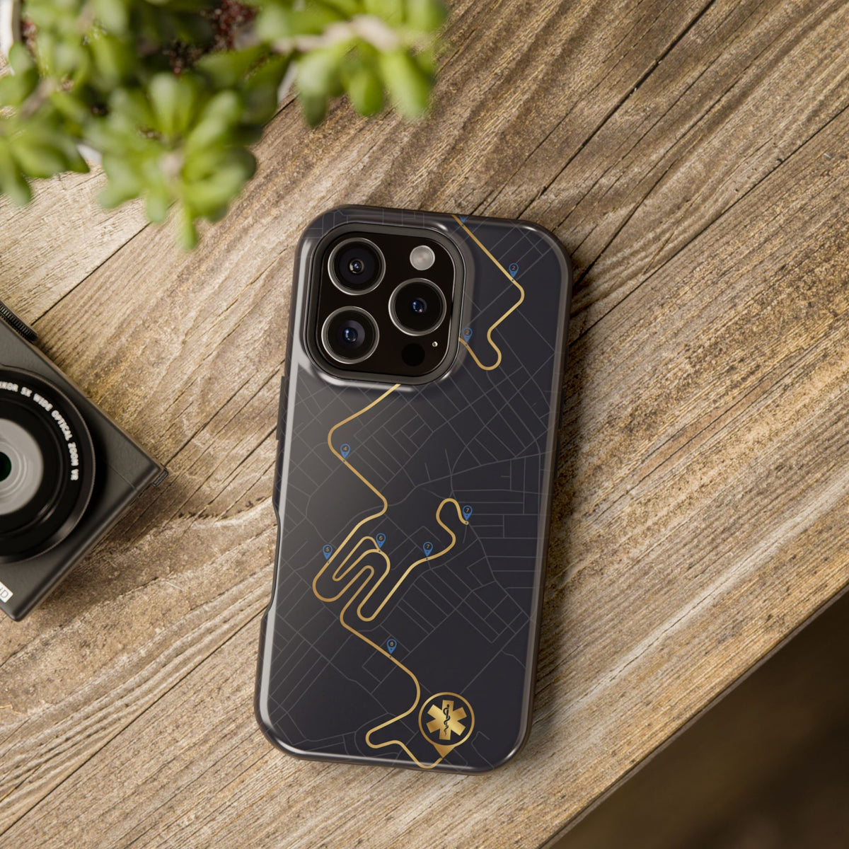 Paramedic/EMT Route Line Phone Case — Magnetic Wireless Charging Cover