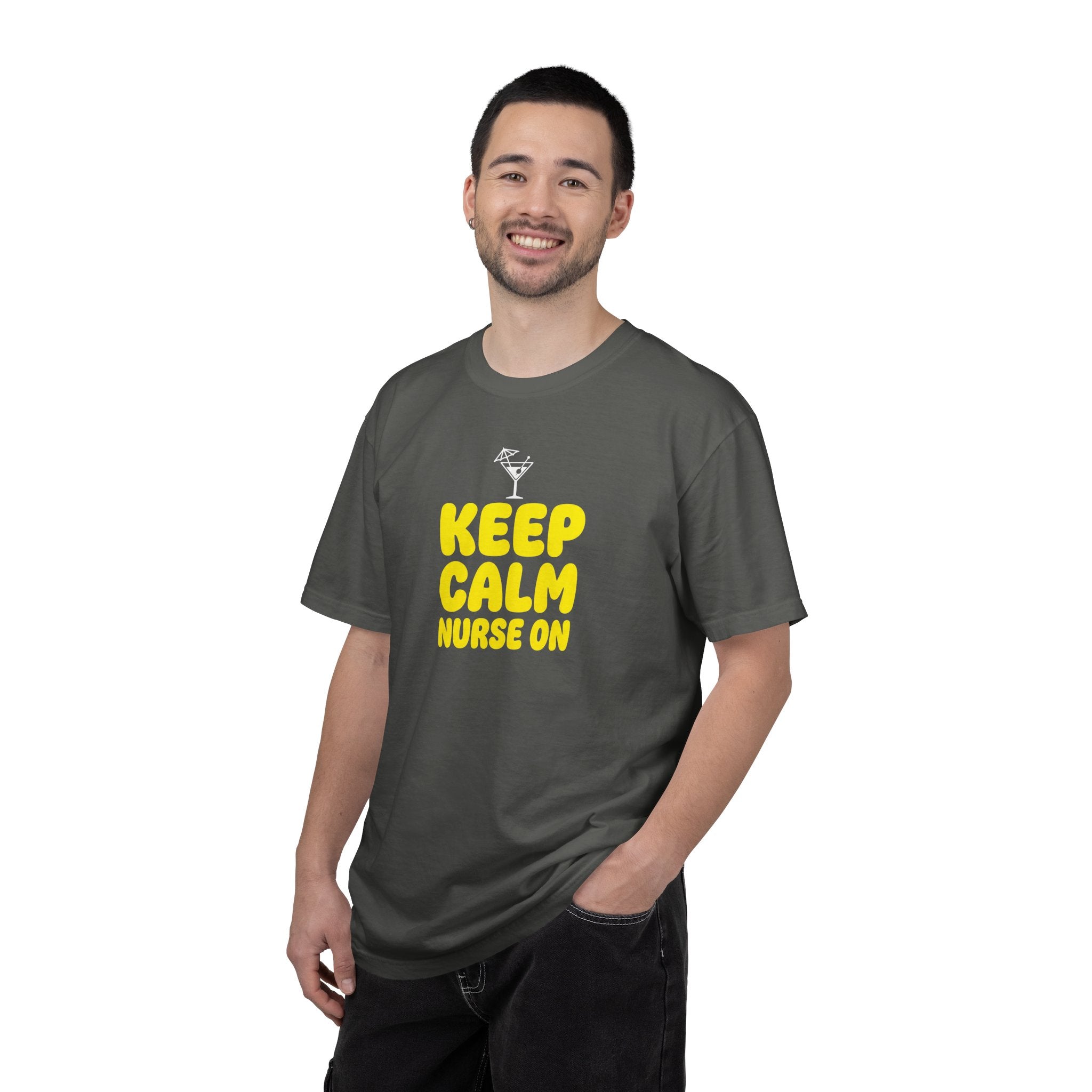 Nurse T-Shirt - "Keep Calm Nurse On" Funny Nursing Quote Unisex Tee, Nurse Appreciation Gift