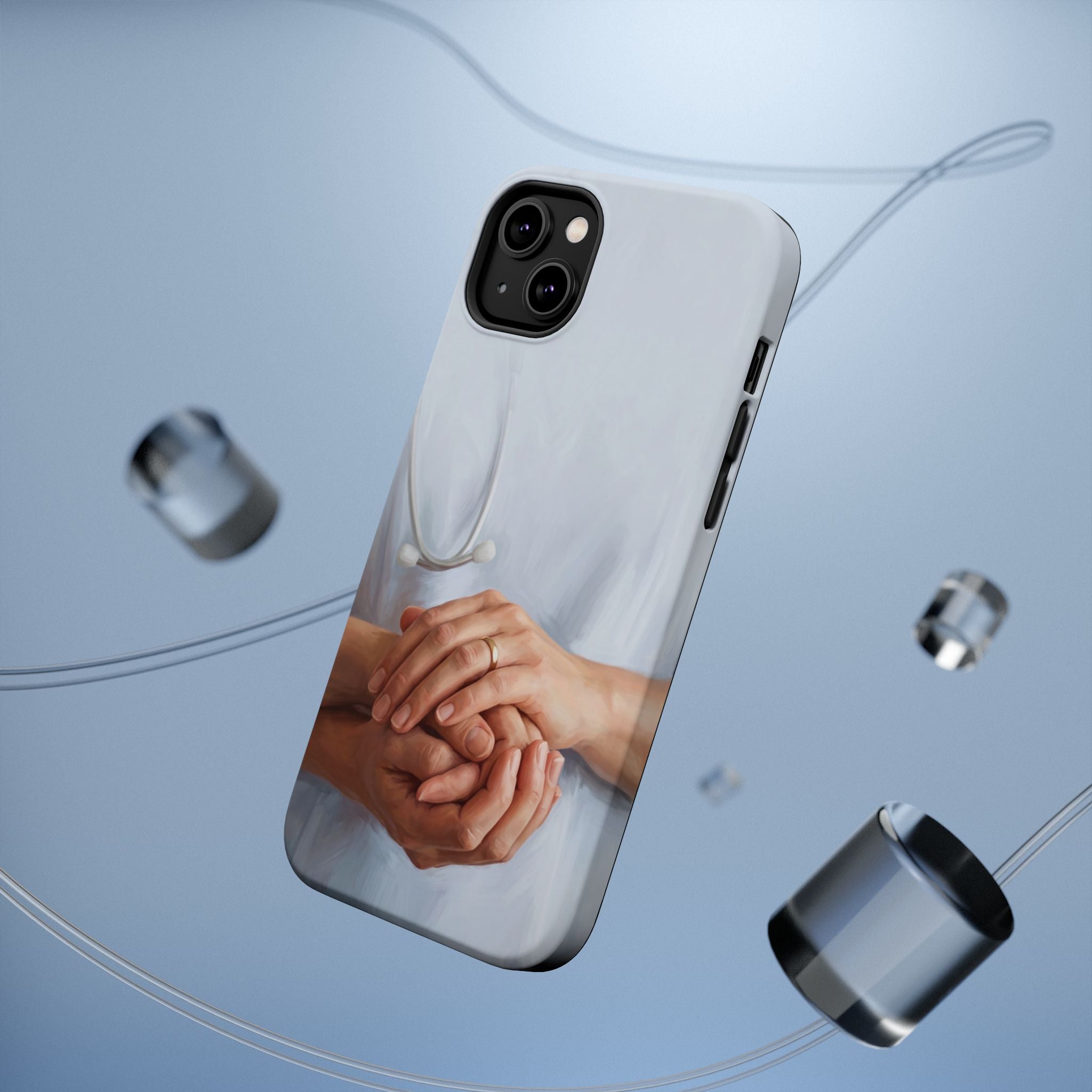 Impact-Resistant Phone Case — Caring Hands Wireless Charging Cover