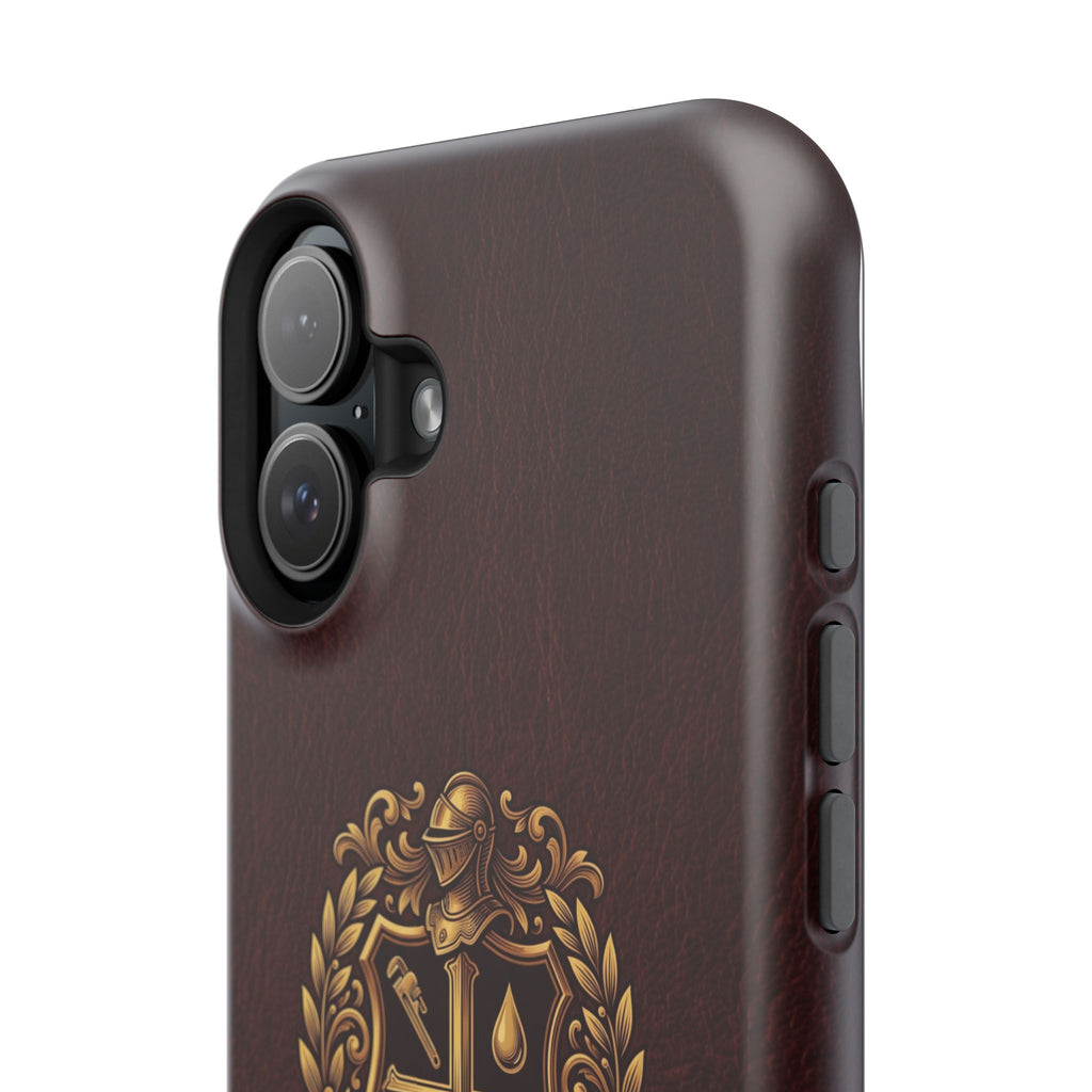 Plumber Crest Phone Case — Heraldic Shield Design Wireless Charging Cover