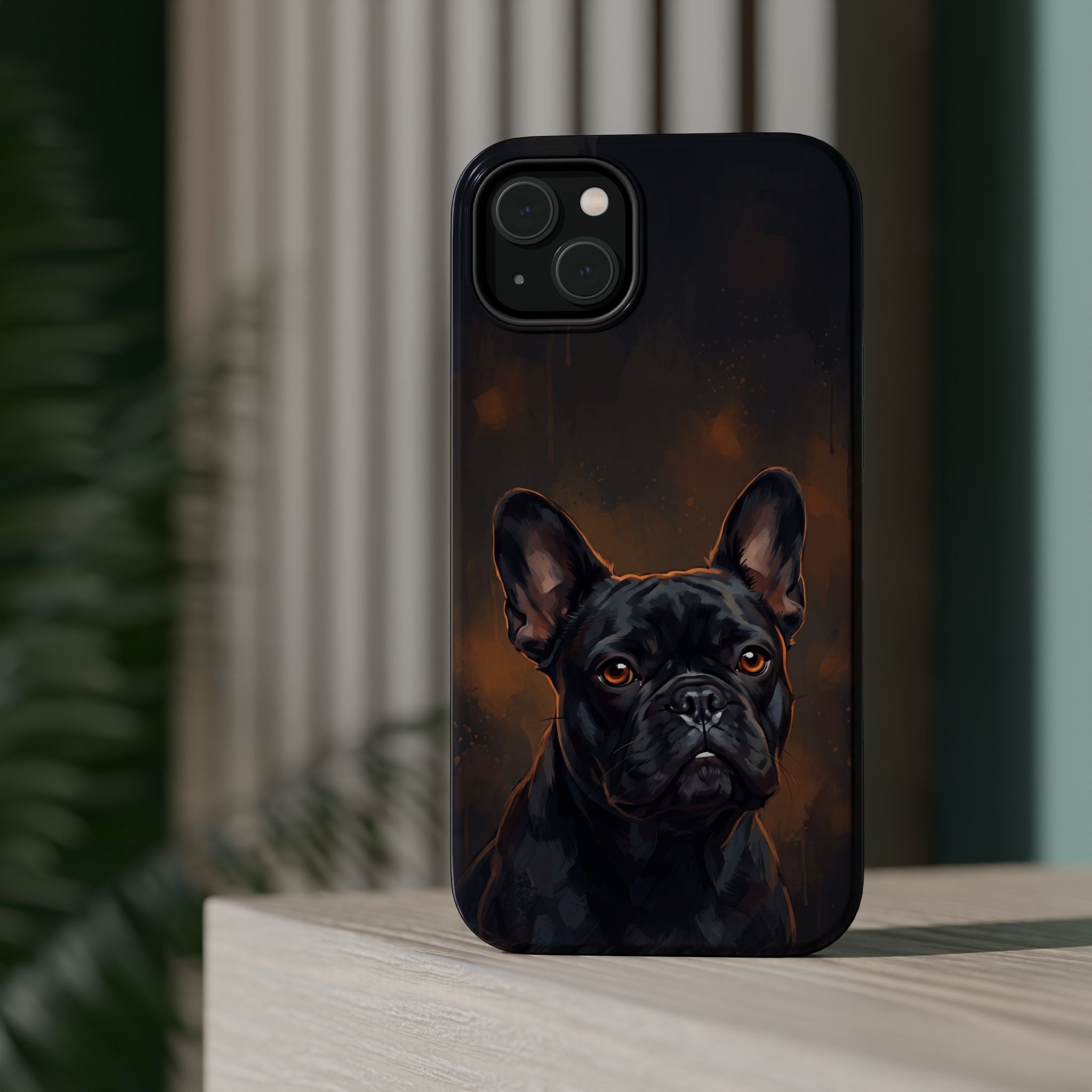 French Bulldog Portrait Phone Case — Impact-Resistant Wireless Charging Cover