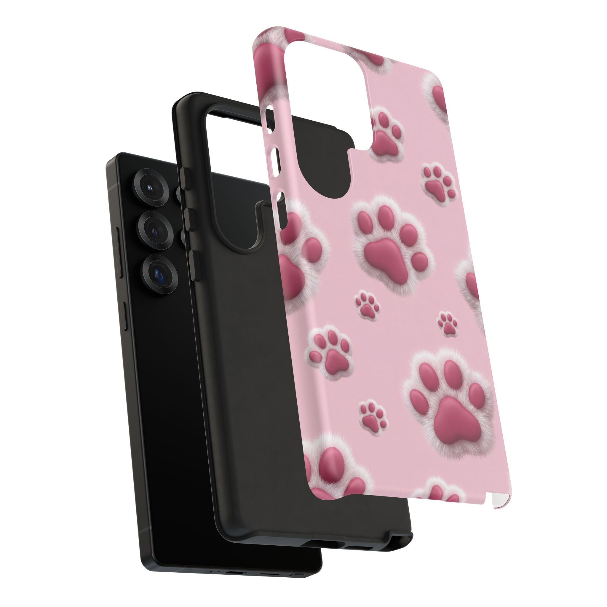 iphone & Samsung - Pink Paws Tough Phone Case — Cute Protective iPhone Cover