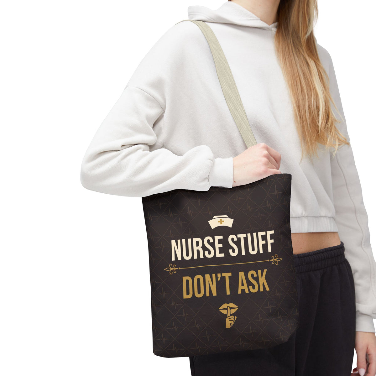 Nurse Stuff Don't Ask Tote | Funny Nurse Gift Tote Bag | Nurse Humour Appreciation Gift | Premium Polyester Carry-All