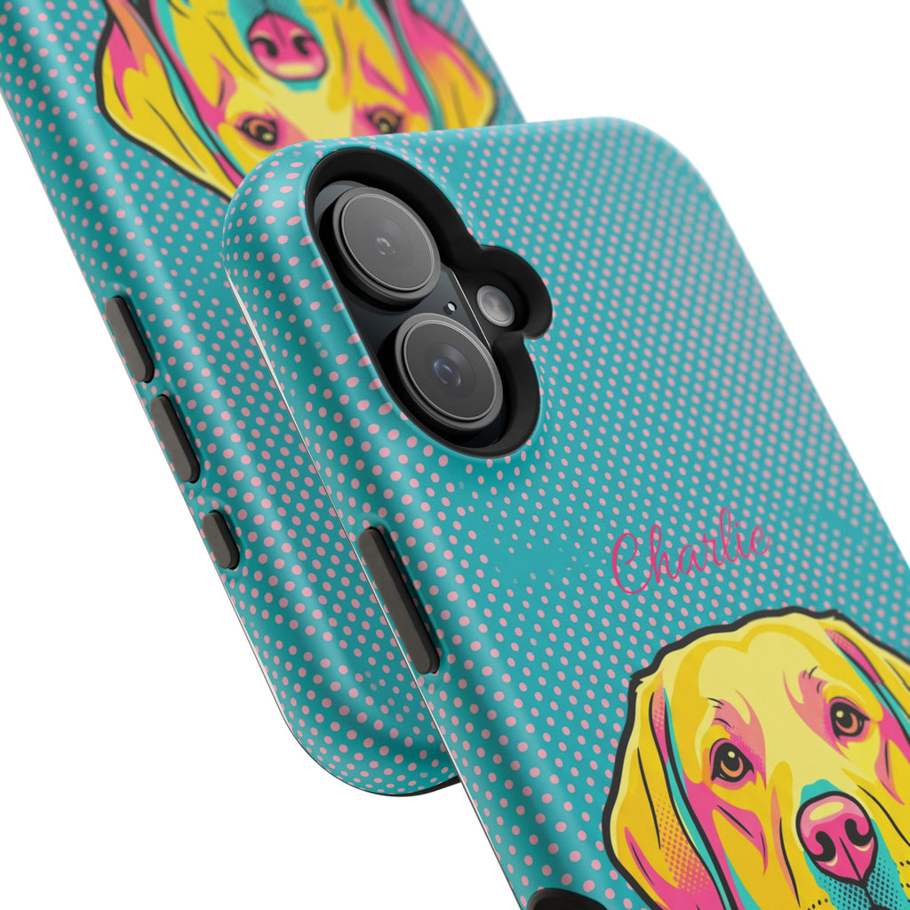 Personalized Pop Art Labrador Phone Case — Tough Magnetic Case with Wireless Charging