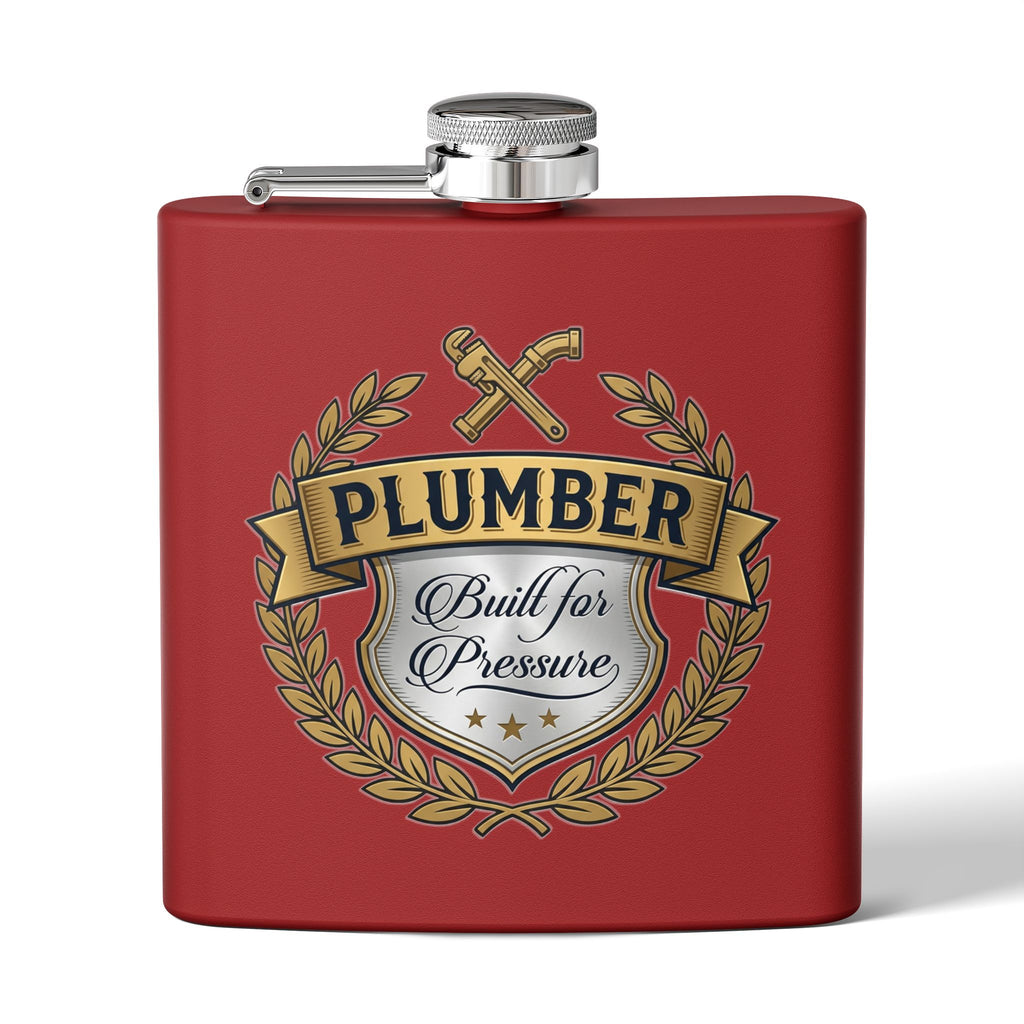 Flask — "Built for Pressure" 6oz Stainless Steel Hip Flask