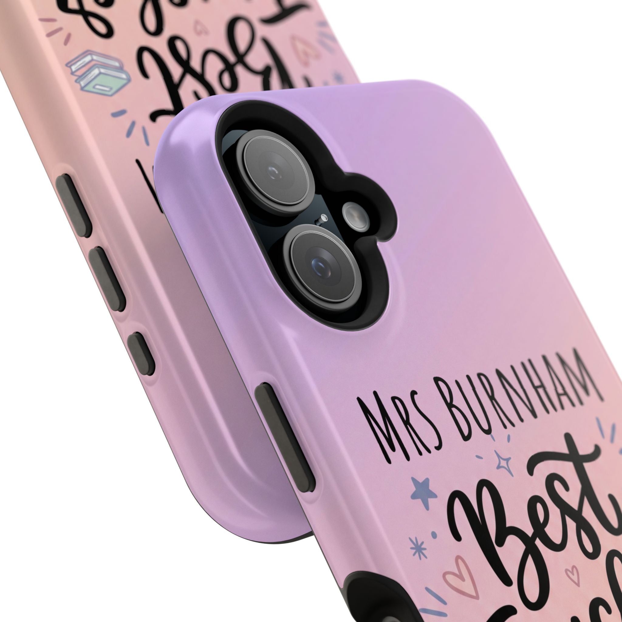 Best Teacher Ever Personalized Phone Case — Wireless Charging Cover
