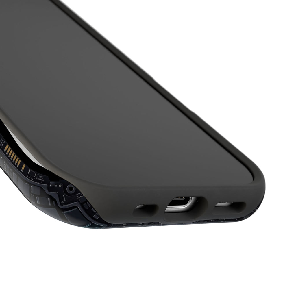 Cyan Bolt Electrician Phone Case — Electric Circuit Wireless Charging Cover