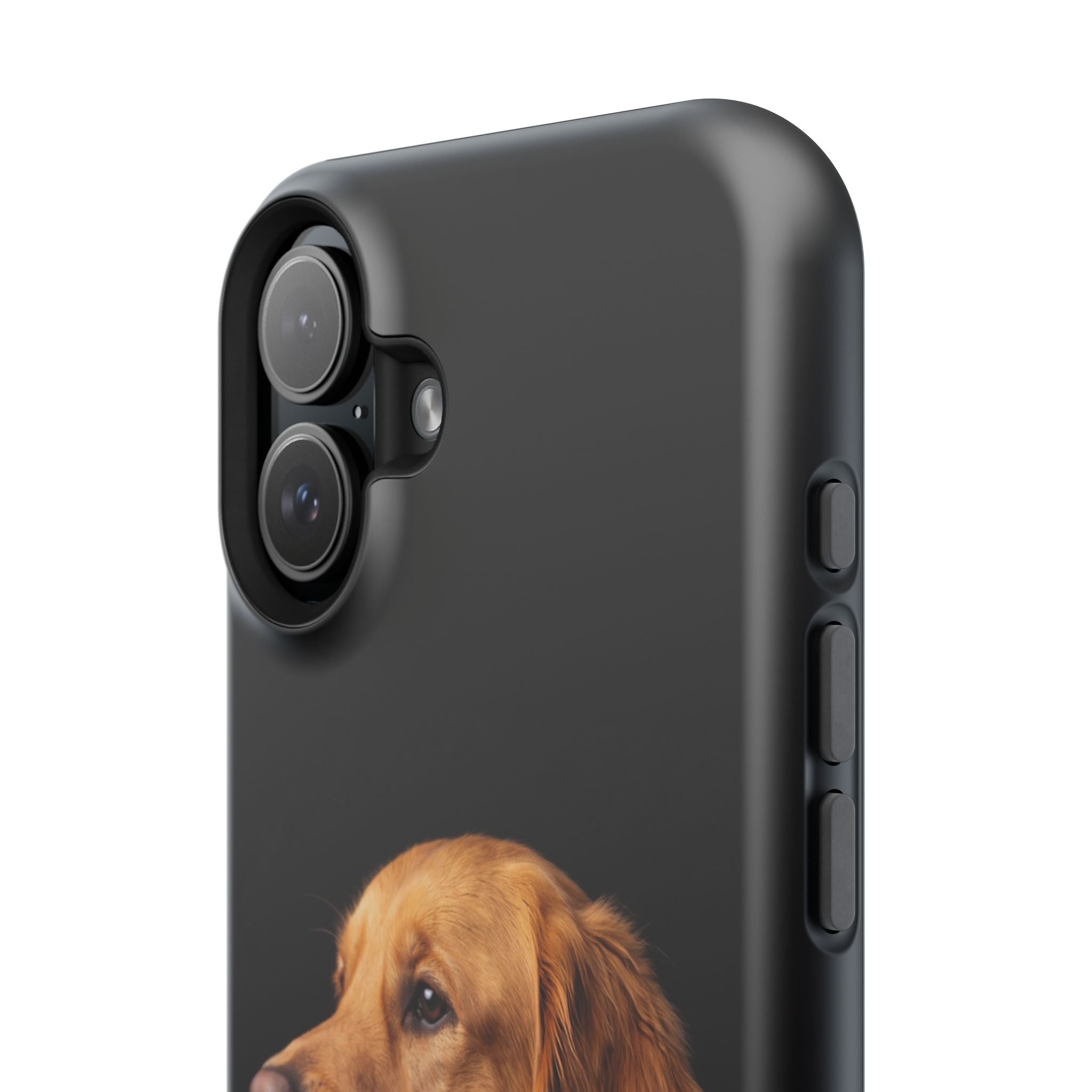 Golden Retriever Portrait Phone Case — Impact-Resistant Wireless Charging Cover