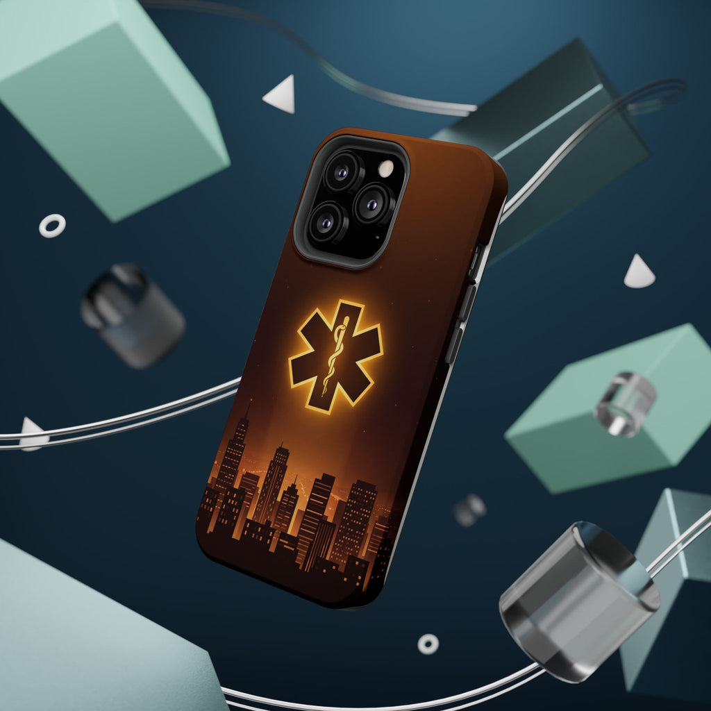 Paramedic/EMT Skyline Phone Case — Magnetic Wireless Charging Cover