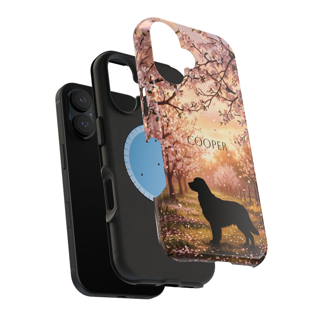 Personalized Golden Retriever Autumn Forest Phone Case — Wireless Charging Cover