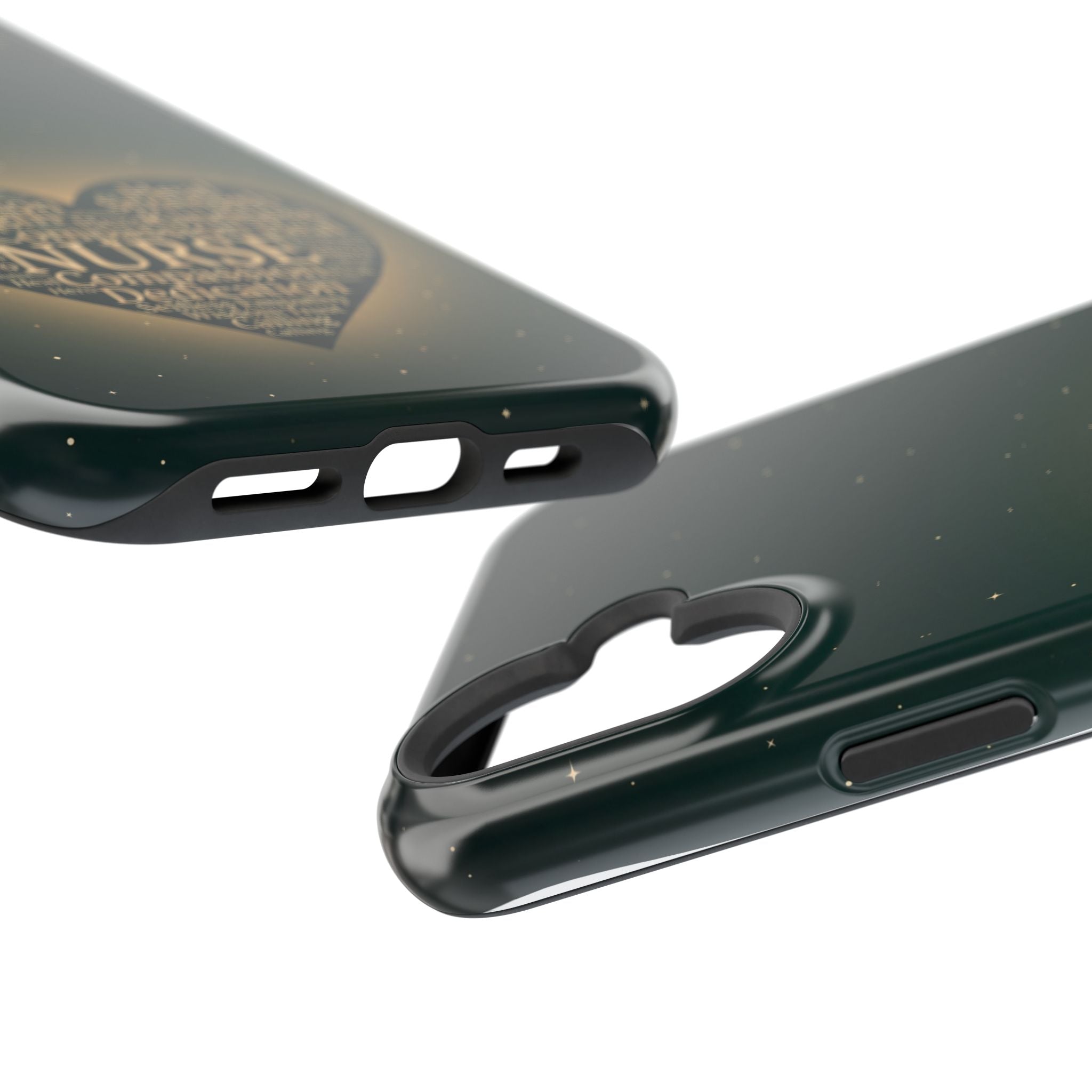 Nurse Heart Word and Art Phone Case — Impact-Resistant Wireless Charging Cover