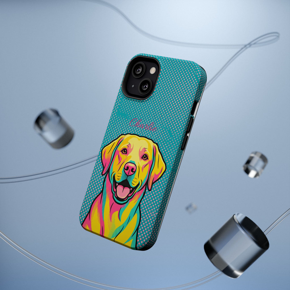 Personalized Pop Art Labrador Phone Case — Tough Magnetic Case with Wireless Charging