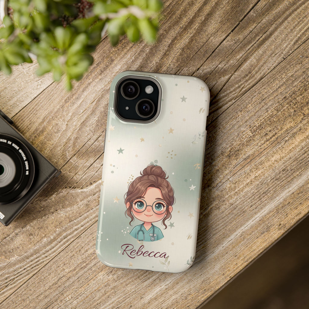 Personalized Starry Nurse Phone Case — Wireless Charging Cover