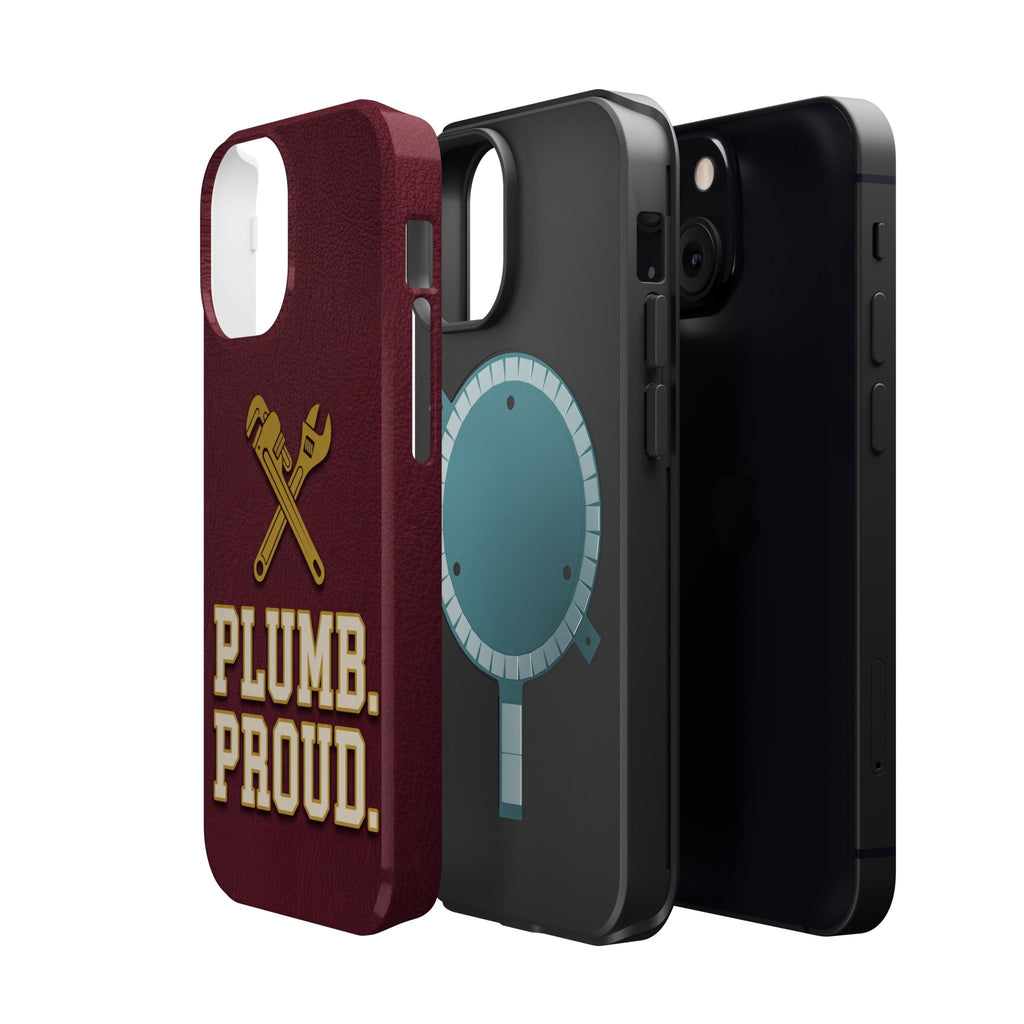 Plumb. Proud. Phone Case — Crossed Wrenches Wireless Charging Cover