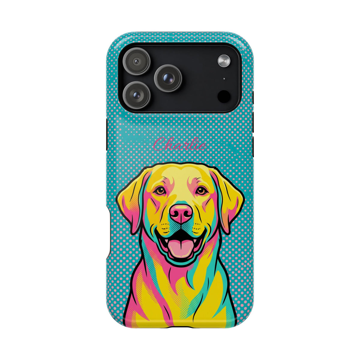 Personalized Pop Art Labrador Phone Case — Tough Magnetic Case with Wireless Charging
