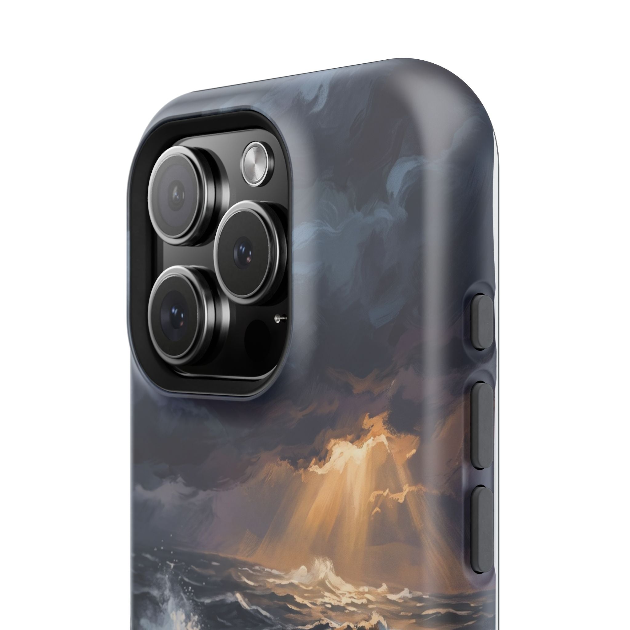 Personalized Golden Retriever Stormy Sea Phone Case — Wireless Charging Cover