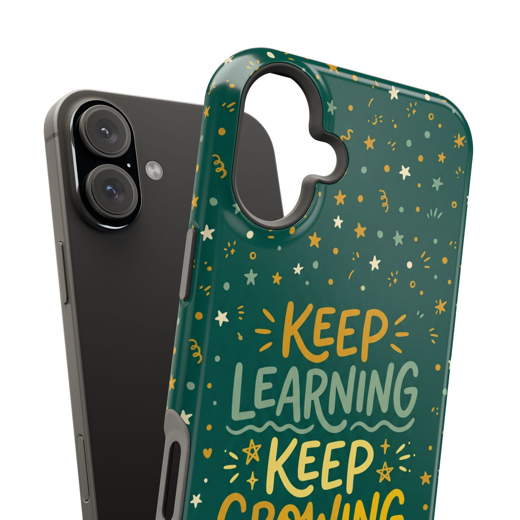 Keep Learning Keep Growing Teacher Phone Case — Wireless Charging Cover