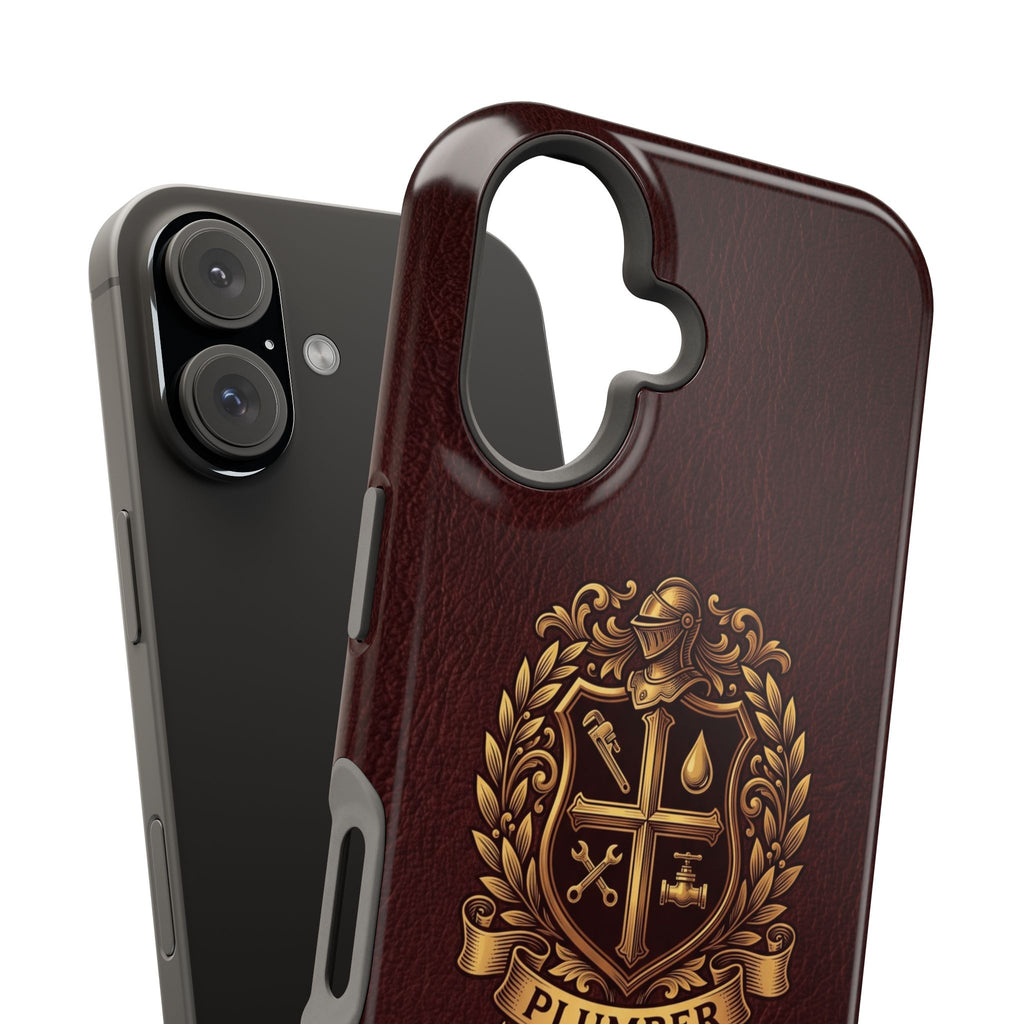 Plumber Crest Phone Case — Heraldic Shield Design Wireless Charging Cover