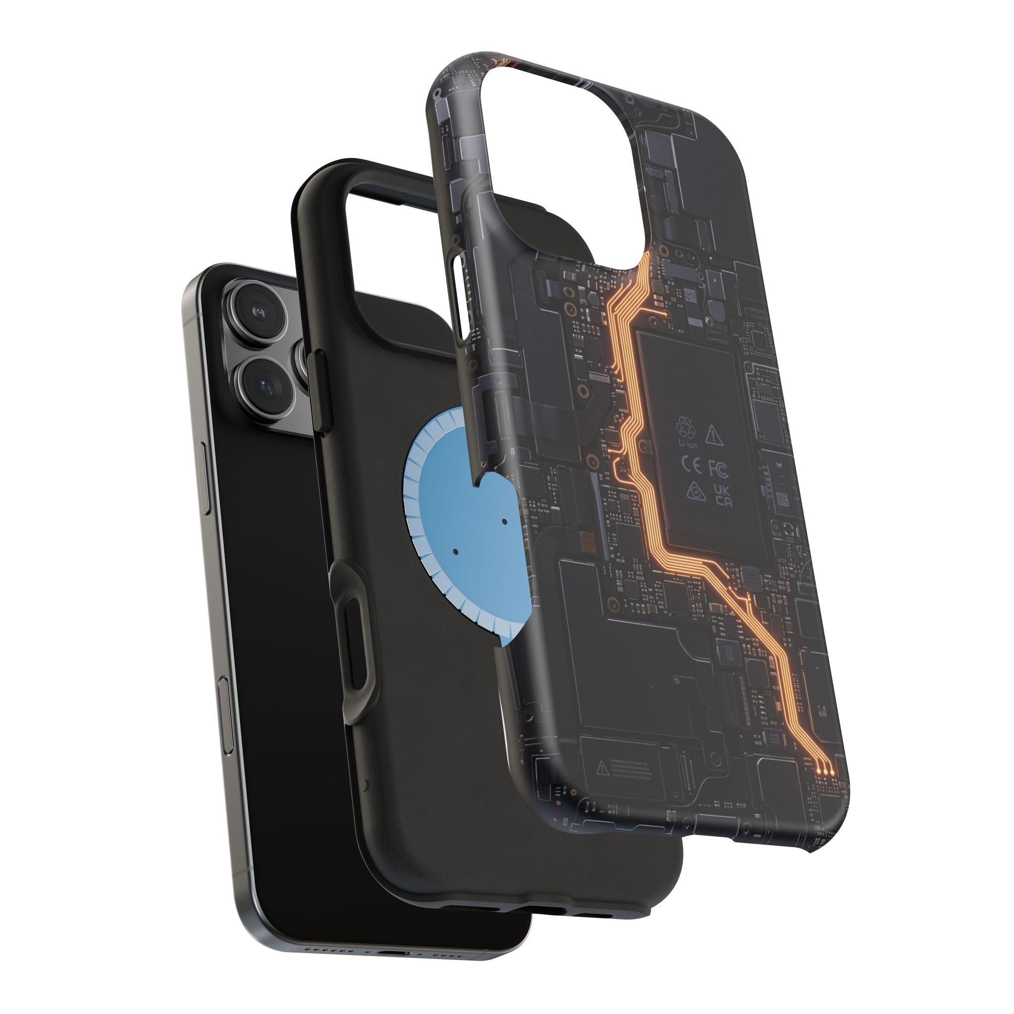 Electrician Circuit Bolt Phone Case — Impact-Resistant Wireless Charging Cover