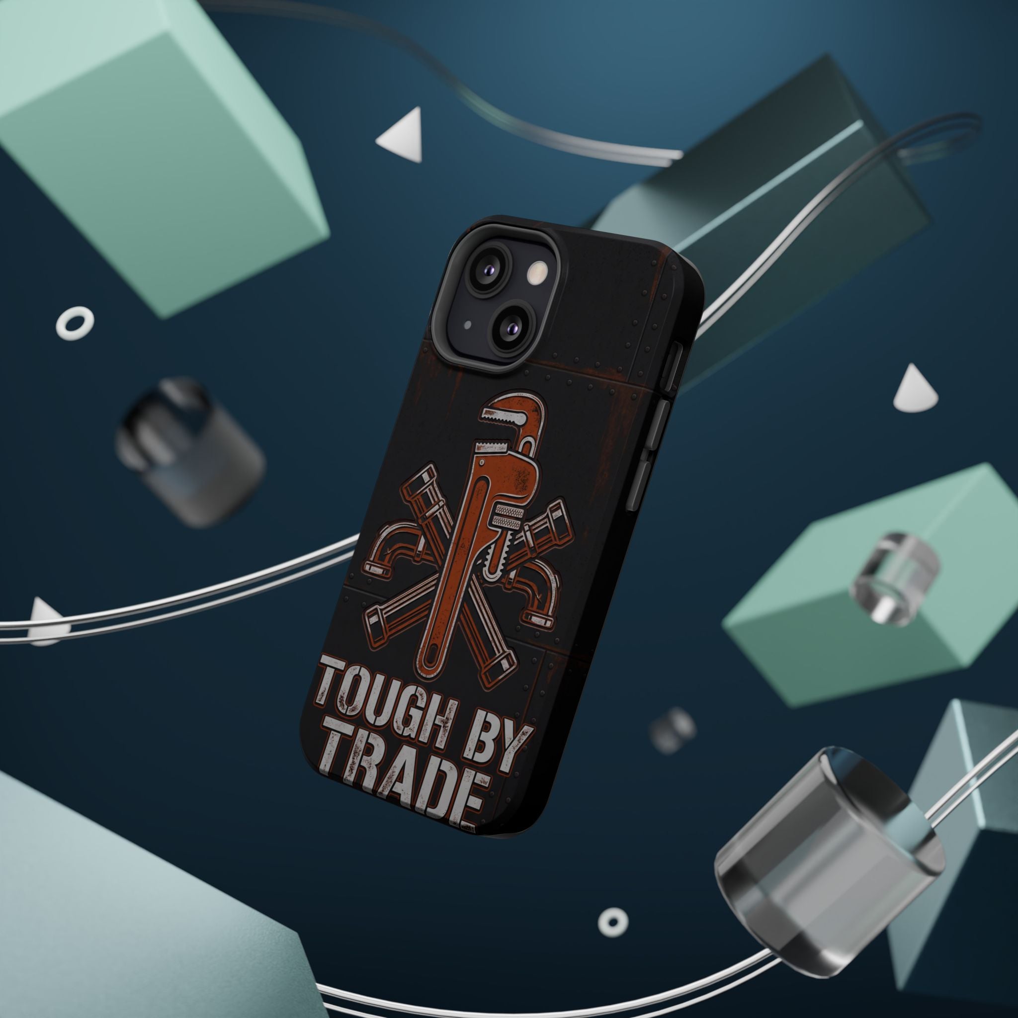 Tough By Trade Phone Case — Crossed Wrenches Wireless Charging Cover