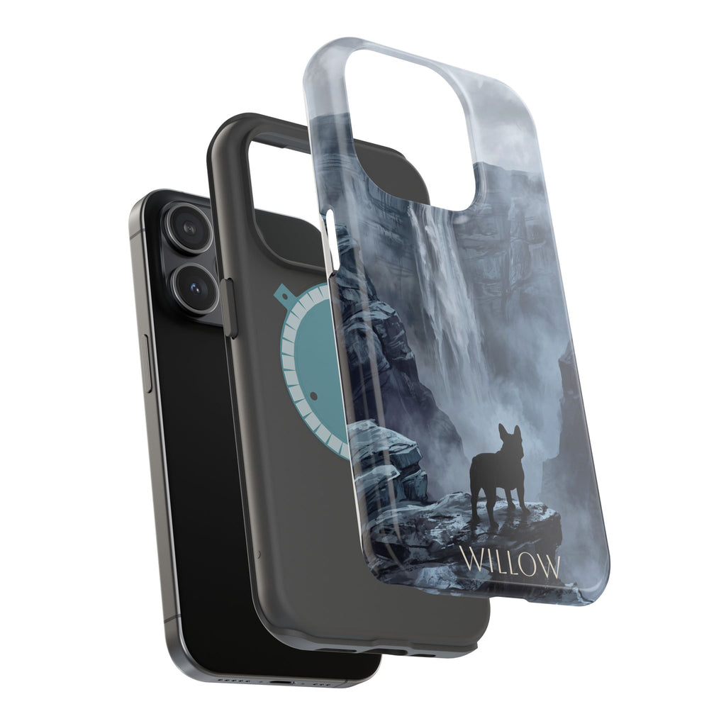 Personalized French Bulldog Misty Waterfall Phone Case — Wireless Charging Cover