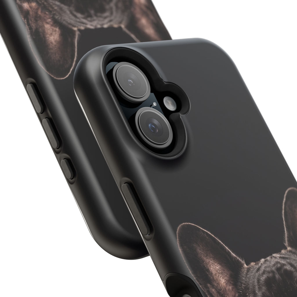 Black French Bulldog Phone Case — Impact-Resistant Wireless Charging Cover