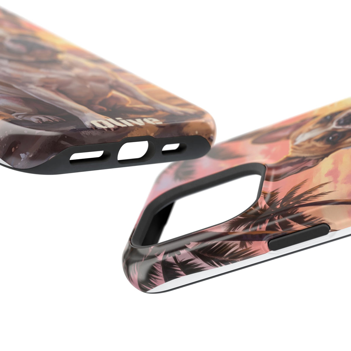 Personalized French Bulldog Beach Portrait Phone Case — Wireless Charging Cover