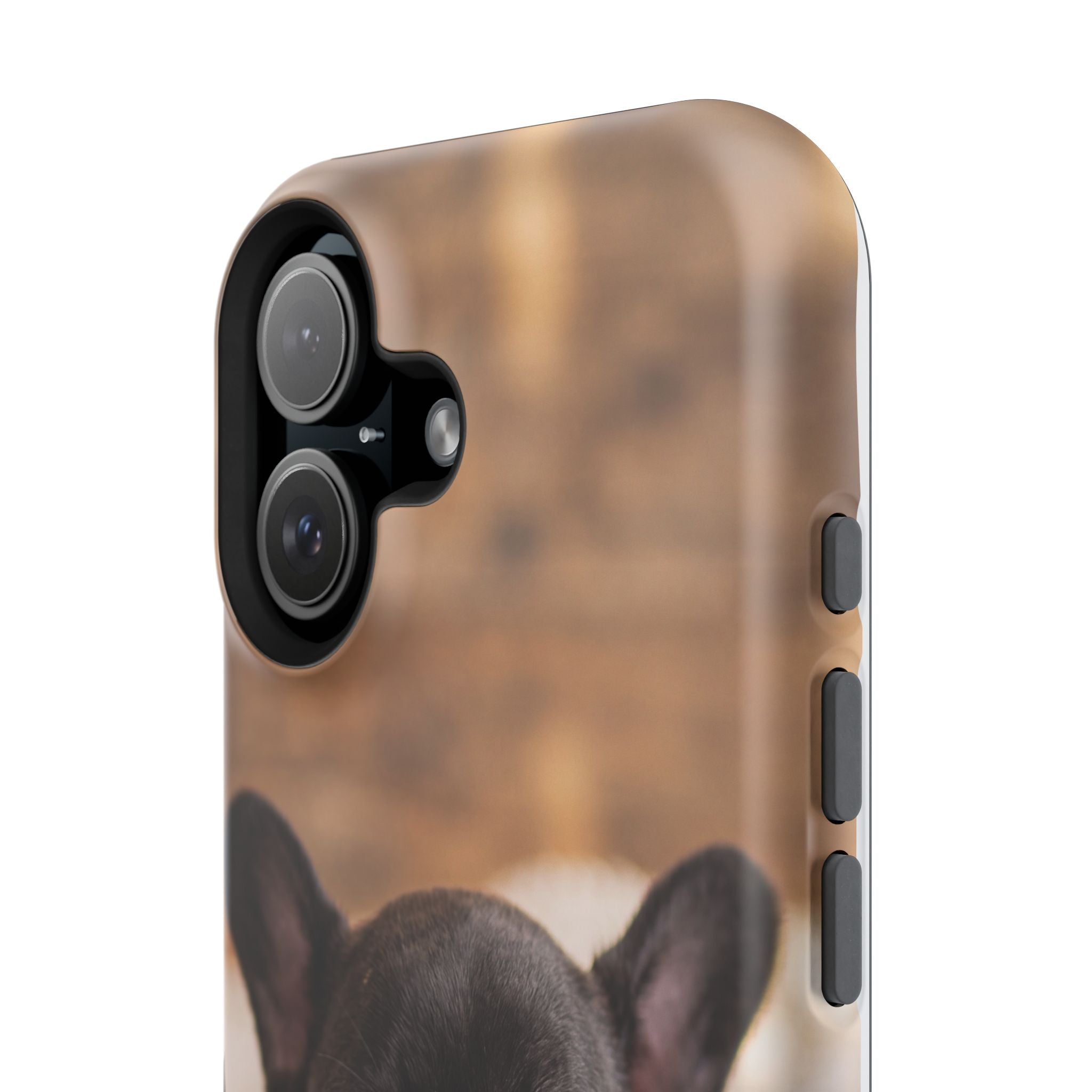 Sleepy French Bulldog Phone Case — Impact-Resistant Wireless Charging Cover