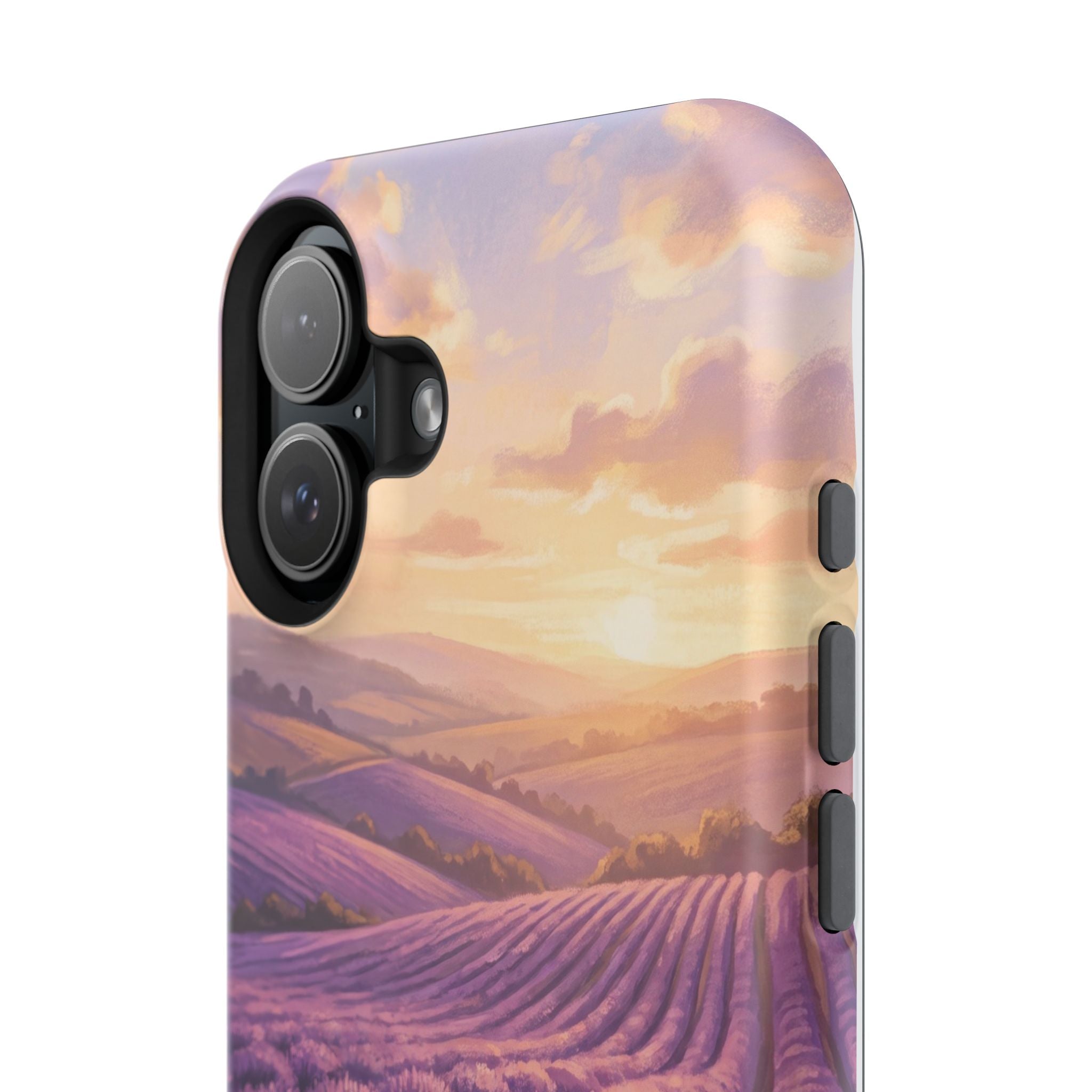 Personalized Dachshund Lavender Field Phone Case — Wireless Charging Cover