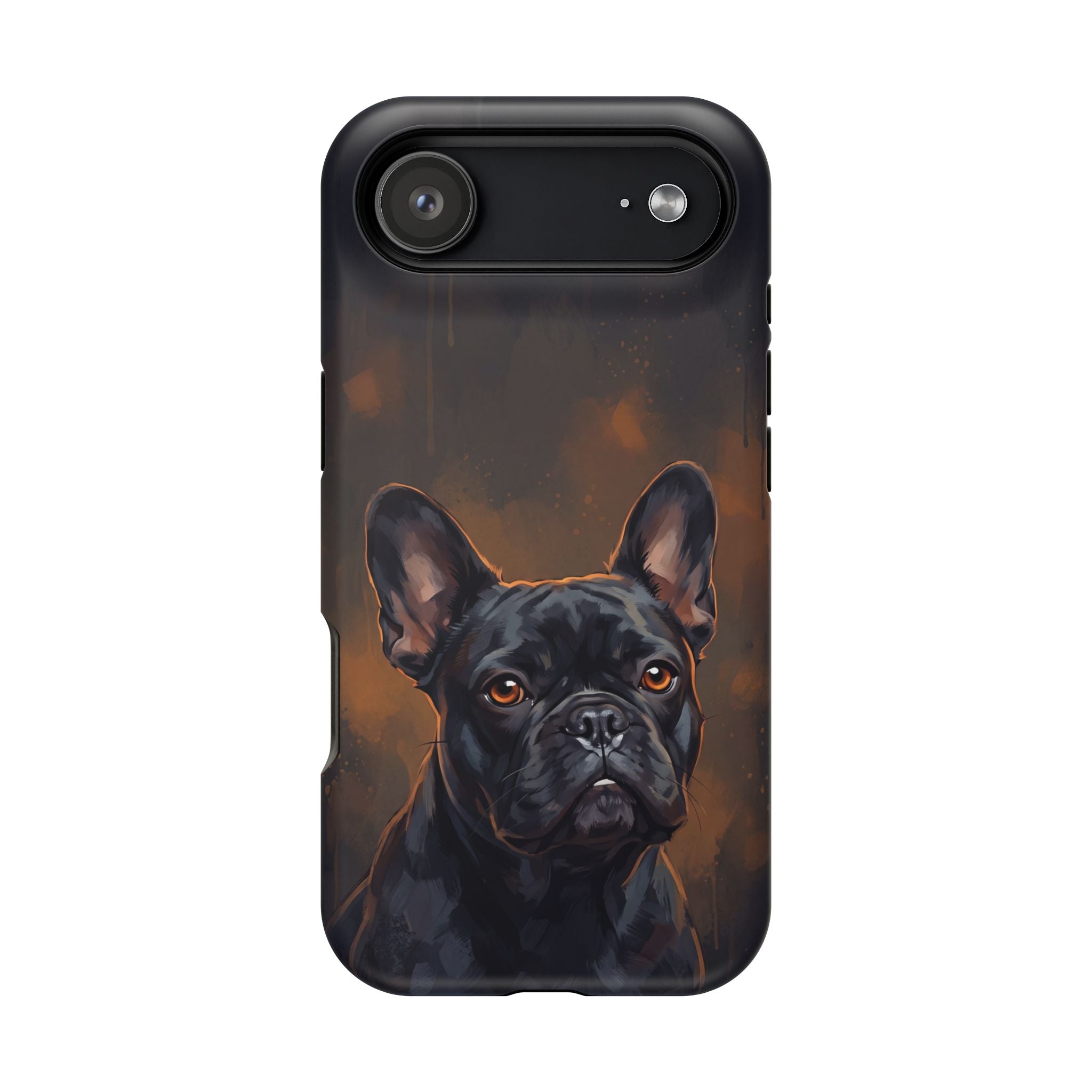 French Bulldog Portrait Phone Case — Impact-Resistant Wireless Charging Cover