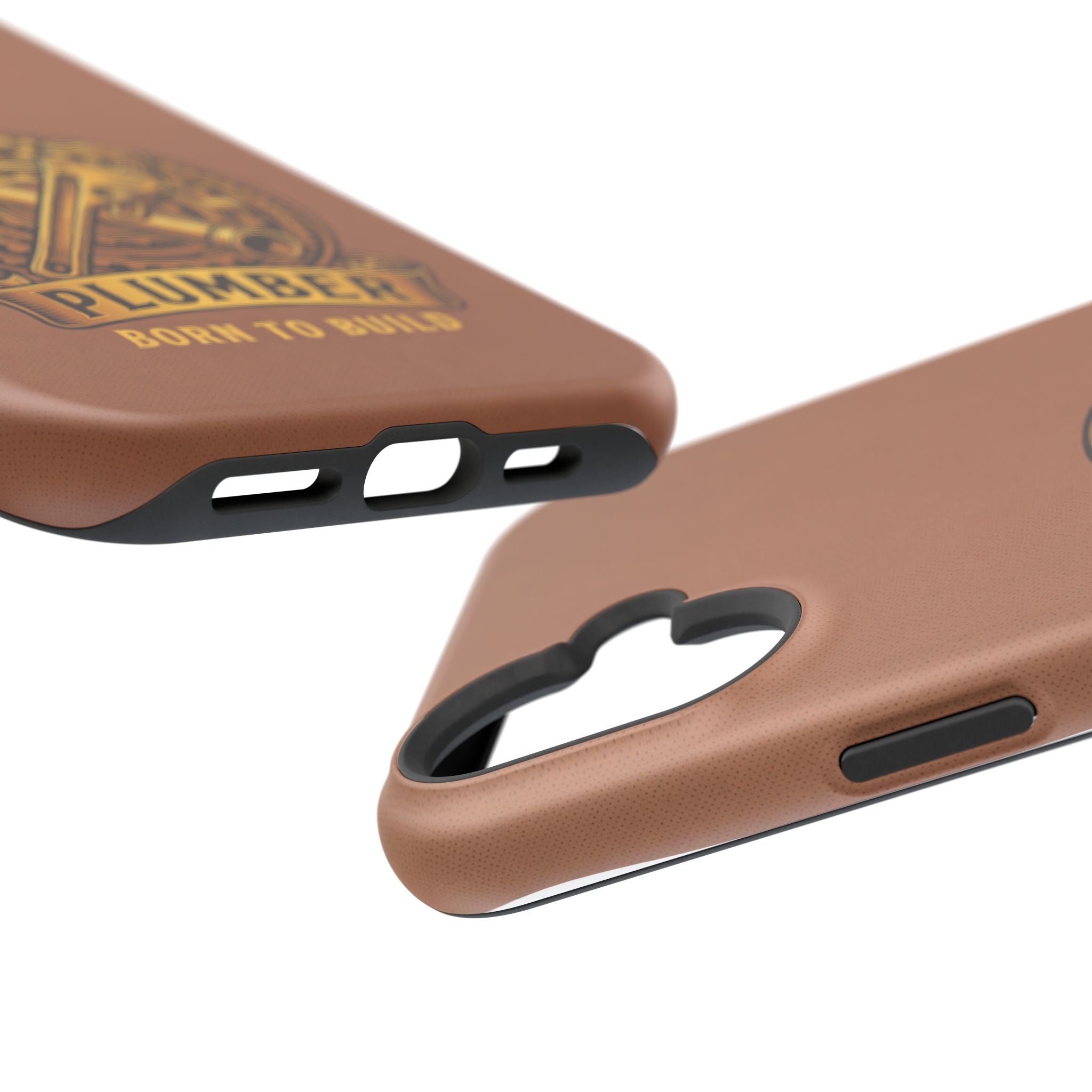 Plumber Born to Build Phone Case — Badge Wireless Charging Cover