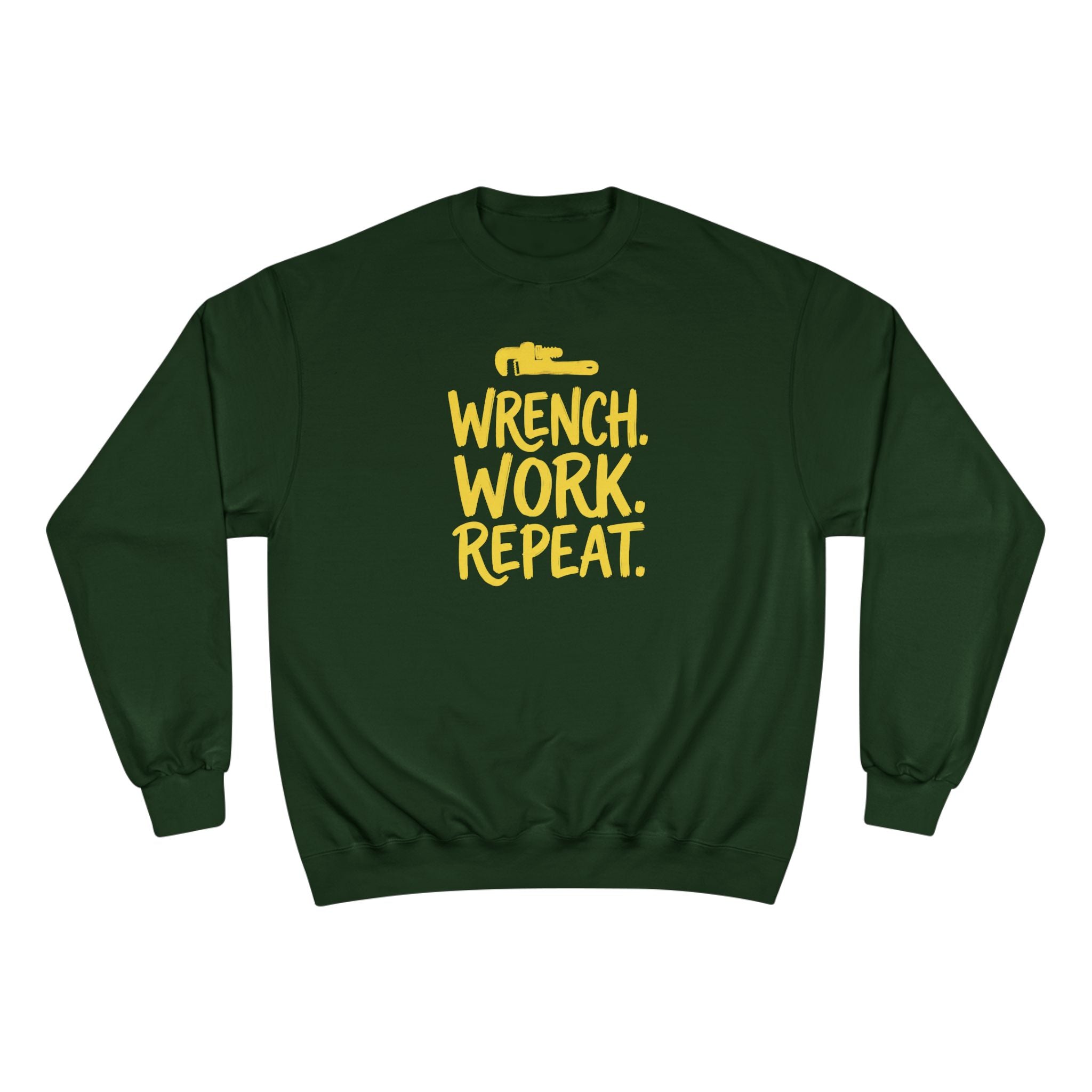 Wrench Work Repeat Plumber Sweatshirt | Funny Plumber Gift Crewneck