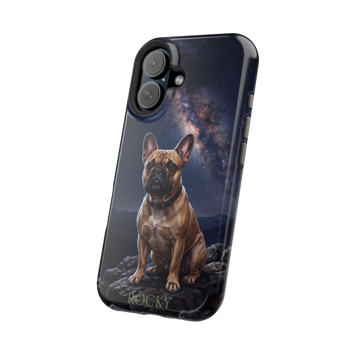 Personalized French Bulldog Starry Night Sky Phone Case — Wireless Charging Cover