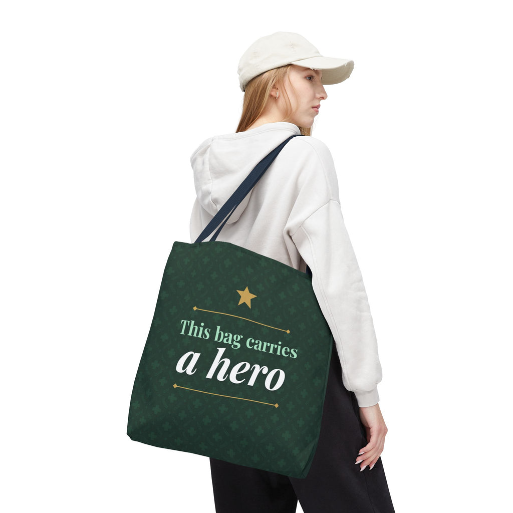 This Bag Carries a Hero Tote | Nurse Gift Tote Bag | Essential Worker Appreciation Gift | Premium Polyester Carry-All