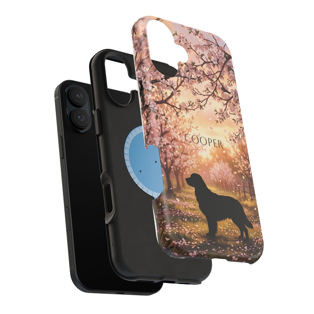 Personalized Golden Retriever Autumn Forest Phone Case — Wireless Charging Cover